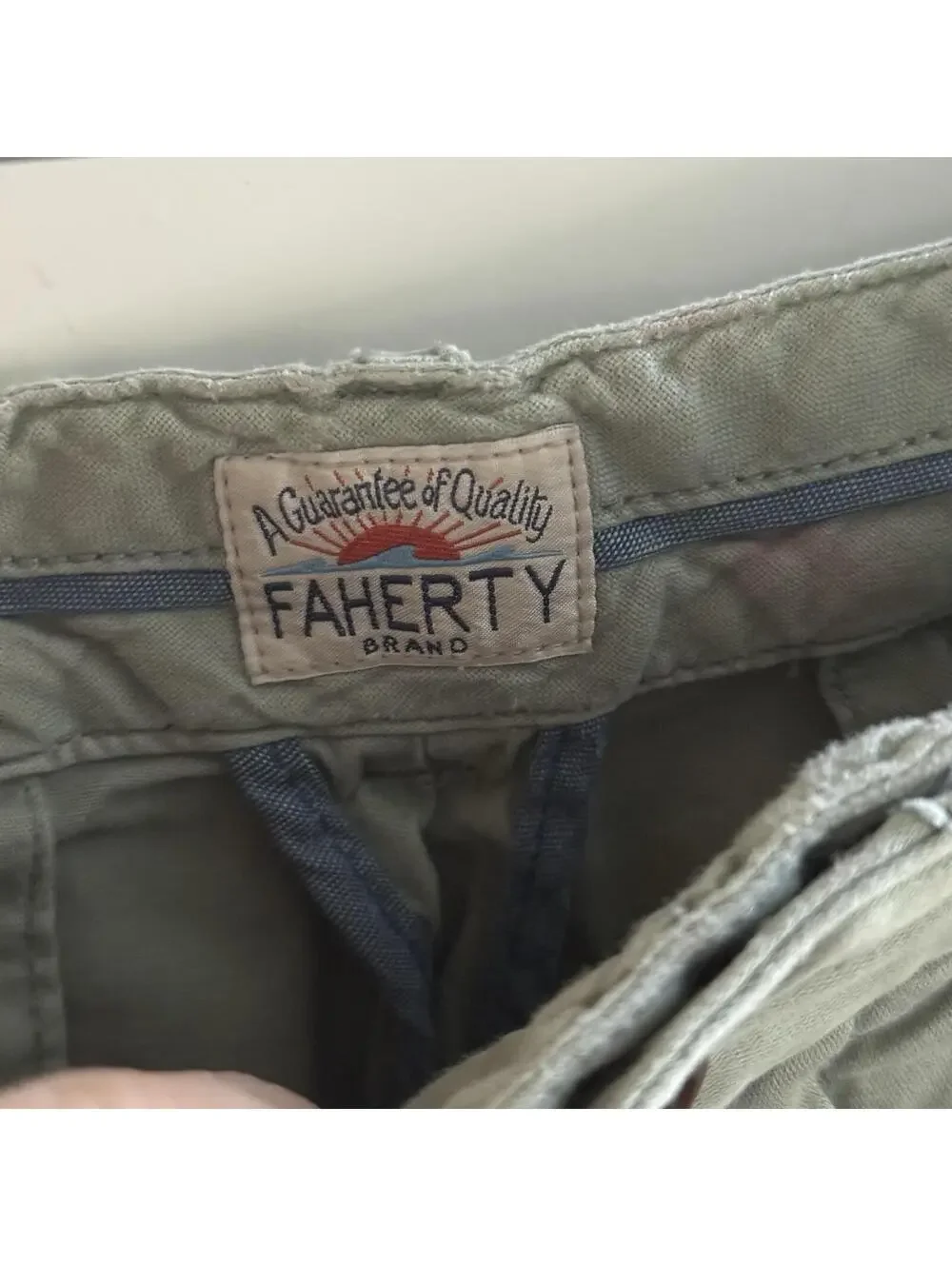 Faherty Mint Green Chino Shorts Mens 35 Cotton Stretch Casual Summer